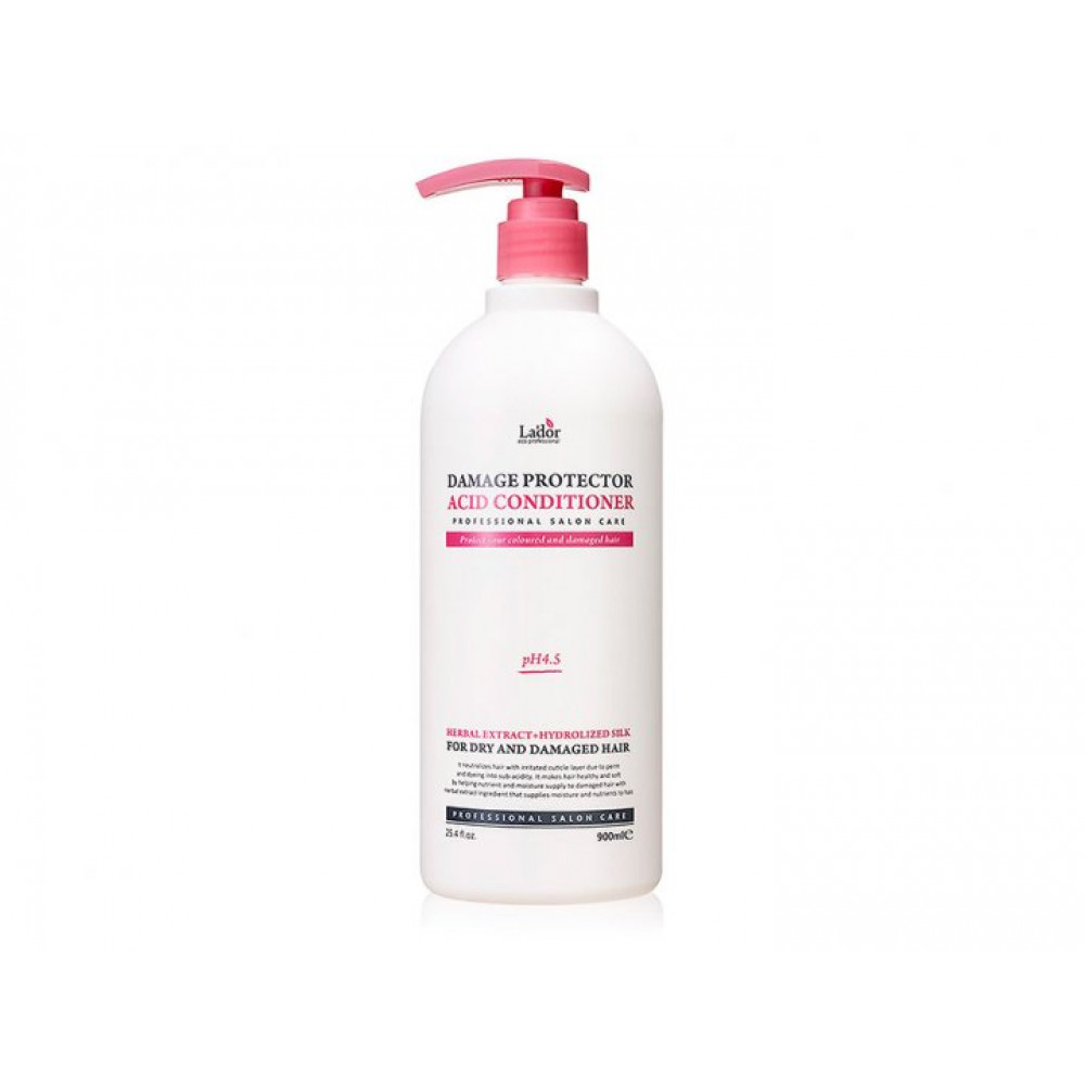 Кондиционер с протеинами шелка для сухих волос La'dor Damage Protector Acid Conditioner, 900мл