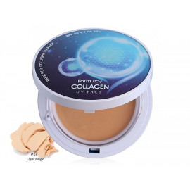 Компактная пудра с коллагеном со сменным блоком FarmStay Collagen UV Pact SPF 50+ PA+++ Light Beige №13