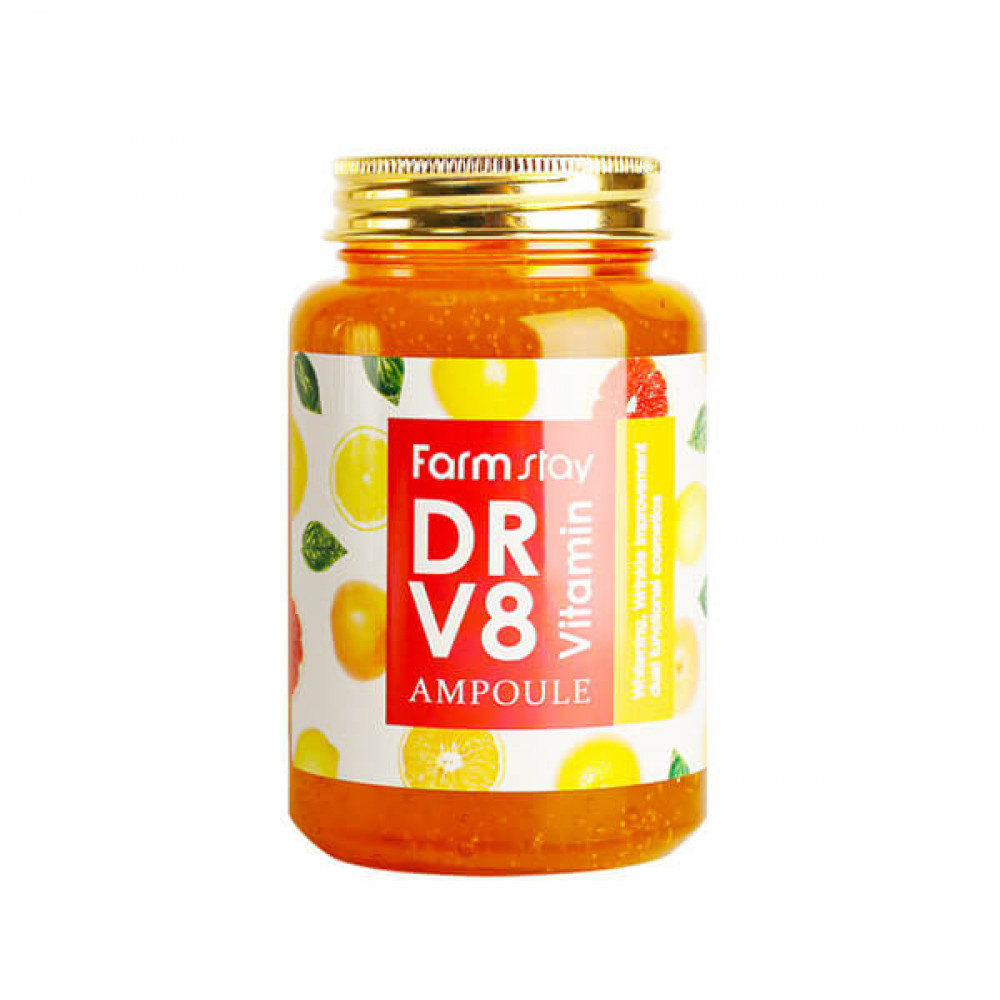 Многофункциональная ампульная сыворотка с витаминным комплексом Farmstay DR-V8 Vitamin Ampoule