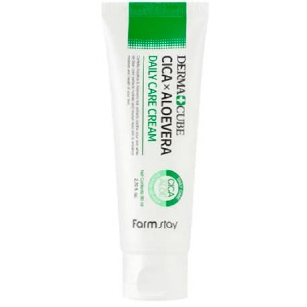 Успокаивающий крем для лица FarmStay Dermacube Cica & Aloevera Daily Care Cream 80 мл