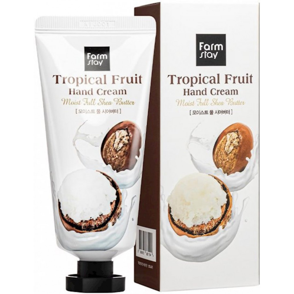 Крем для рук FarmStay Tropical Fruit Hand Cream Moist Full Shea Butter с маслом ши, 50 мл
