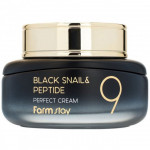 Омолаживающий крем для лица с комплексом из 9 пептидов Farmstay Black Snail & Peptide 9 Perfect Cream 55 мл