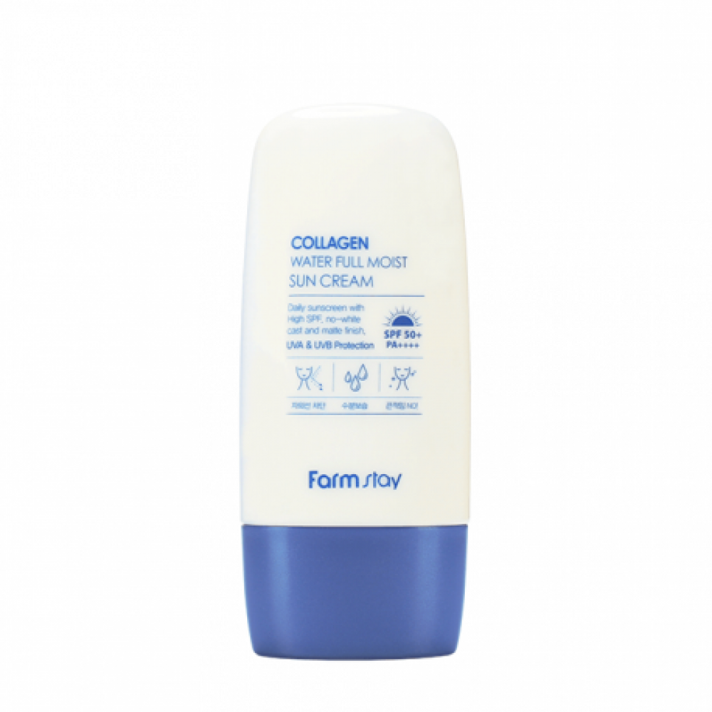 Увлажняющий солнцезащитный крем с коллагеном Farm Stay Collagen Water Full Moist Sun Cream SPF50+/PA++++