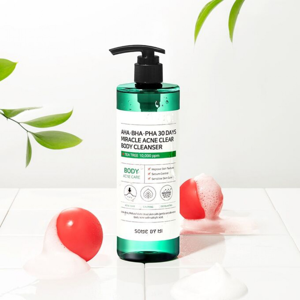 Some By Mi, Miracle Acne Clear, очищающее средство для лечения акне на теле, 400 г