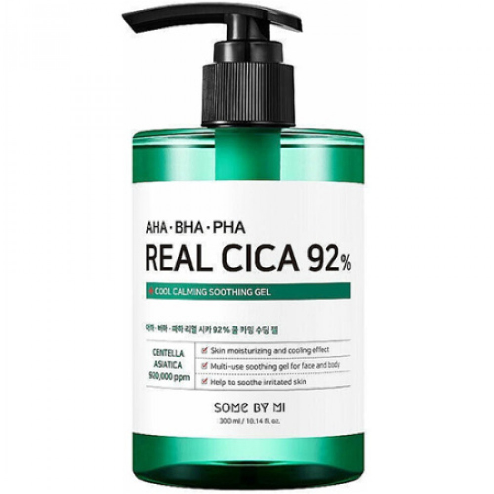 Some By Mi Многофункциональный гель с кислотами AHA BHA PHA Real Cica 92% Cool Calming Soothing Gel 300 мл