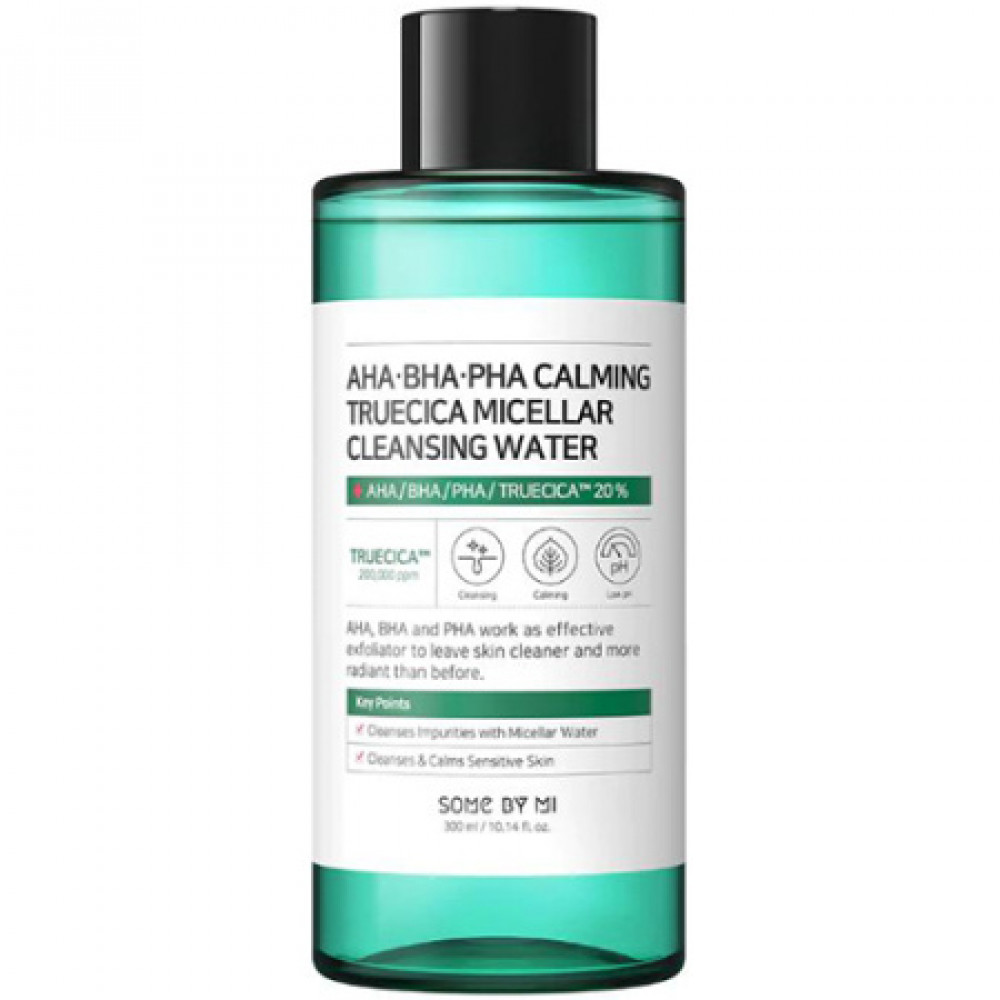 Some By Mi Успокаивающая мицеллярная вода с кислотами AHA BHA PHA Calming Truecica Micellar Cleansing Water 300 мл
