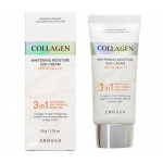 Enough Collagen 3in1 Whitening Moisture Sun Сream SPF50 PA+++ солнцезащитный крем с морским коллагеном 50г