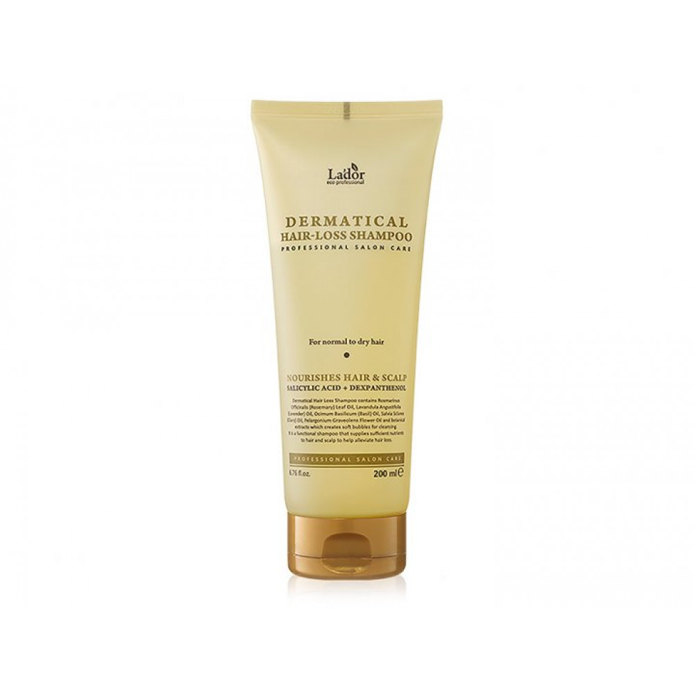 Безсульфатный шампунь против выпадения волос La'dor Dermatical Hair-Loss Shampoo, 200мл