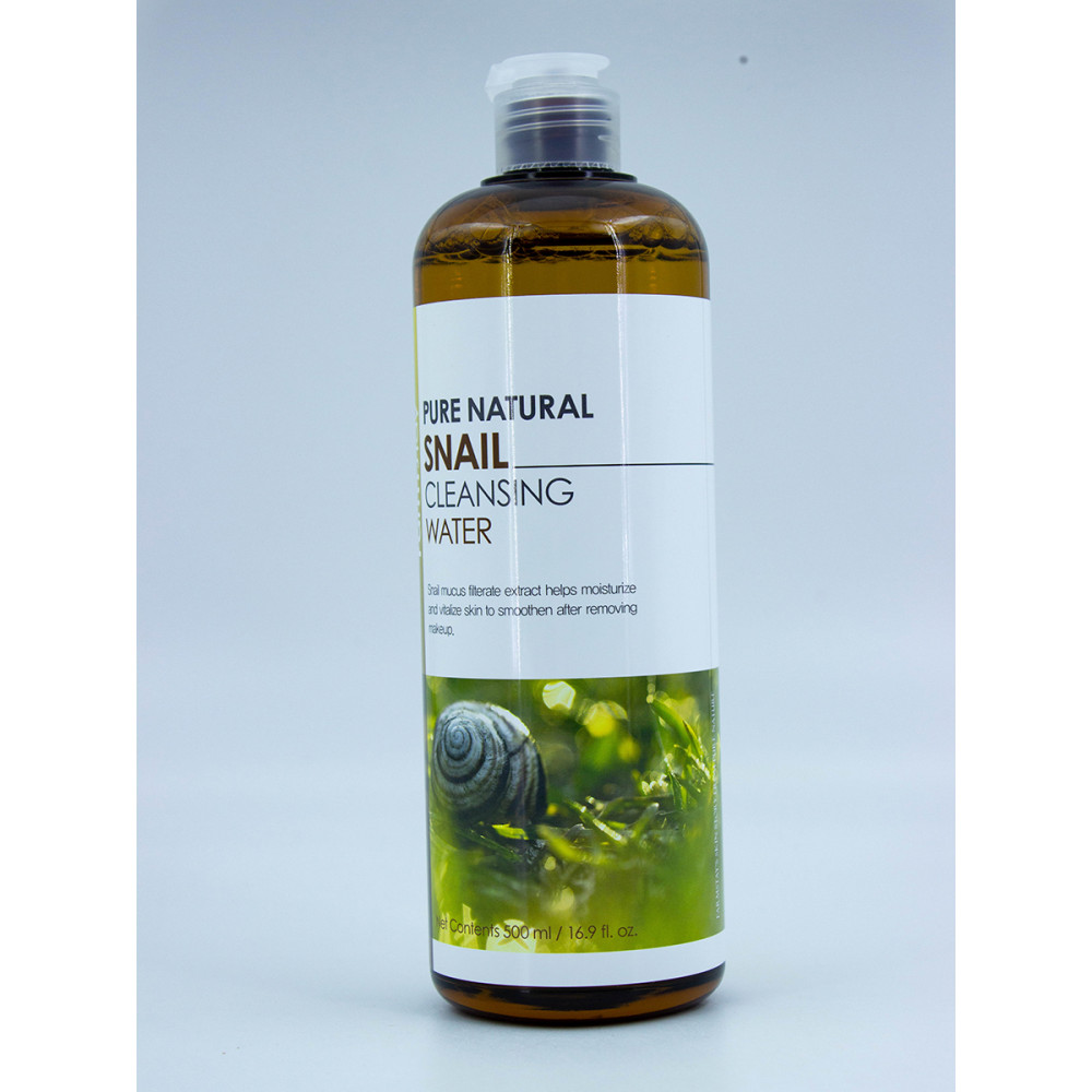 FARMSTAY - ВОДА ОЧИЩАЮЩАЯ ДЛЯ ЛИЦА С МУЦИНОМ УЛИТКИ PURE NATURAL SNAIL CLEANSING WATER, 500мл