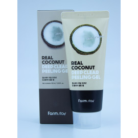 FARMSTAY ПИЛИНГ ДЛЯ ЛИЦА С ЭКСТРАКТОМ КОКОСА REAL COCONUT DEEP CLEAR PEELING GEL, 100 ML 