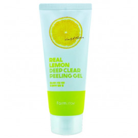FARMSTAY ПИЛИНГ-СКАТКА ДЛЯ ЛИЦА REAL LEMON DEEP CLEAR PEELING GEL 100МЛ