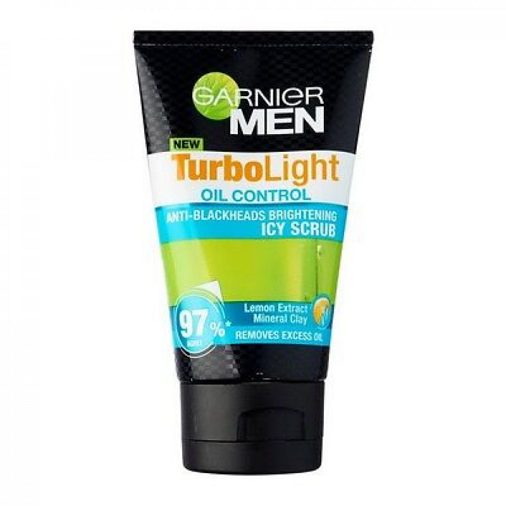 GARNIER MEN TURBOLIGHT OIL CONTROL Осветляющий скраб против черных точек 100 мл