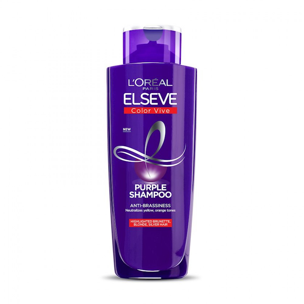 Шампунь L'Oréal Paris Elseve Purple Shampoo, тонирующий для осветленных и мелированных волос, 200мл