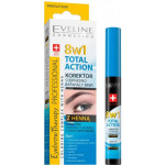 Корректор для бровей 8в1 Eveline Total Action с окрашивающим эффектом и хной 10 мл