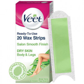 Набор восковых полосок Veet для эпиляции - Сухая кожа, 20 полосок