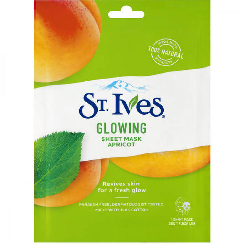 St Ives Glowing Apricot Sheet Mask - Тканевая Маска для лица с абрикосом