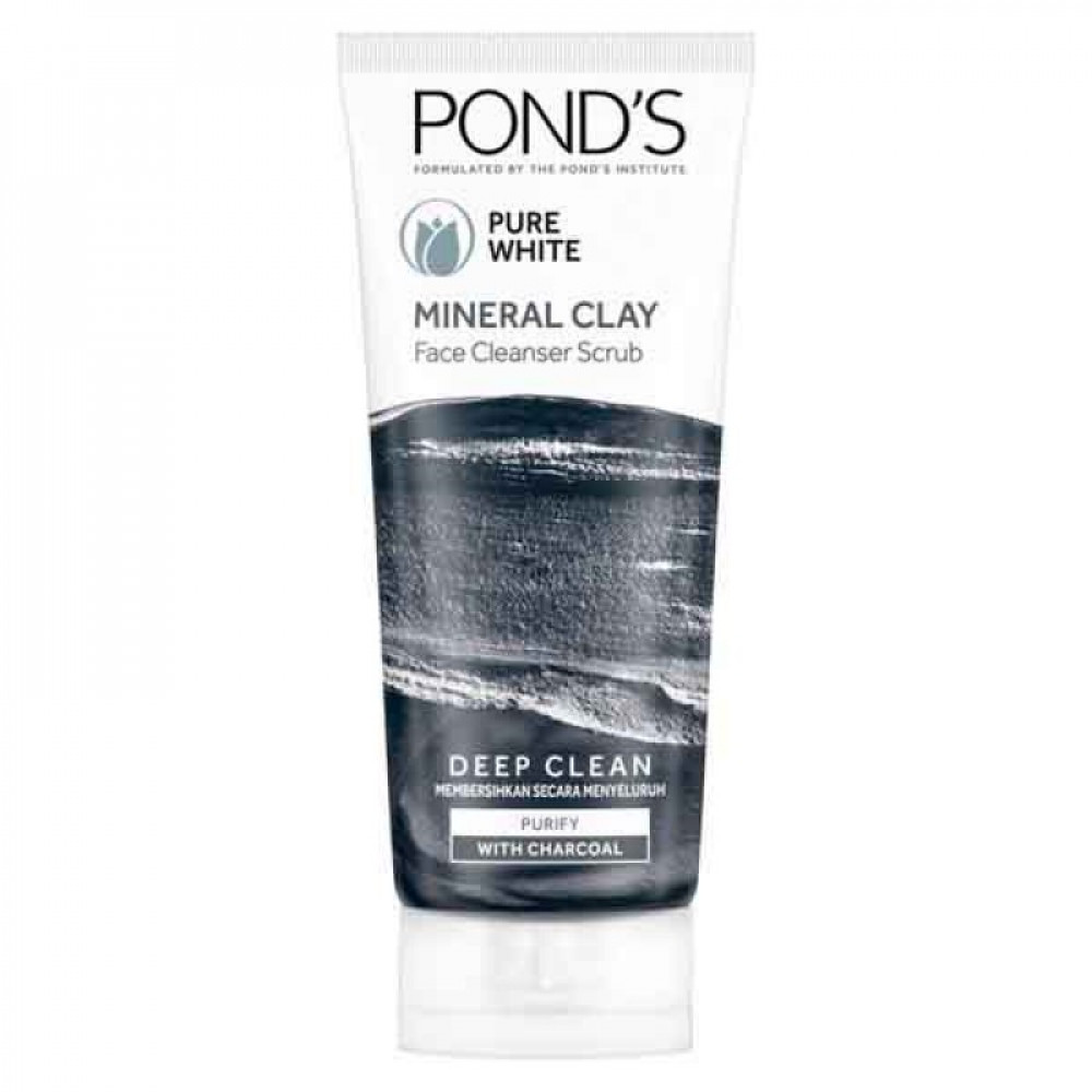 Pond's Очищающий скраб для лица Pure White Mineral Clay Face Cleanser 90g