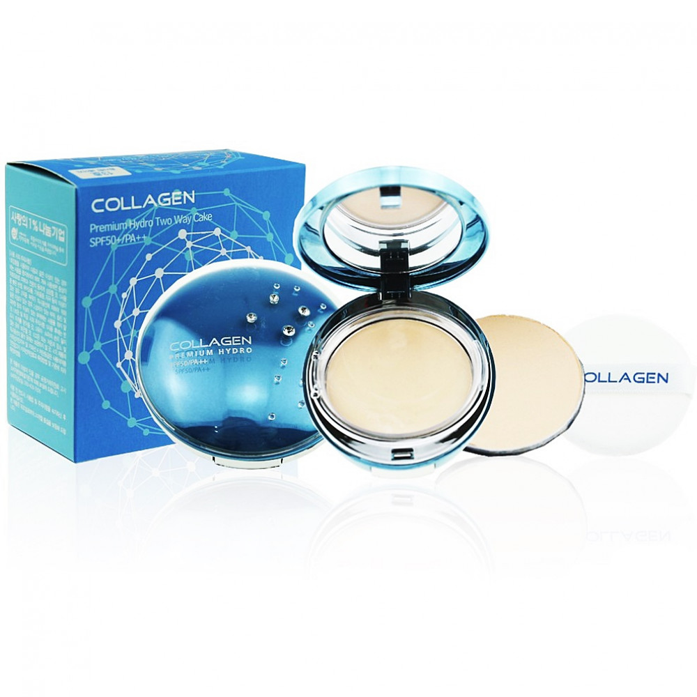 Увлажняющая коллагеновая пудра со сменным блоком Enough Collagen Hydro Moisture Two Way Cake SPF25 PA++ 13 тон