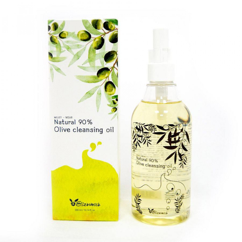  
Гидрофильное масло для лица Elizavecca с 90% содержанием масла оливы Natural Olive Cleansing Oil, 300 мл.