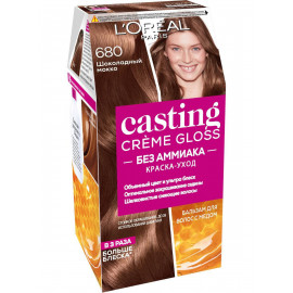 Стойкая краска-уход для волос L'Oreal Paris "Casting Creme Gloss" без аммиака, оттенок 680 (Шоколадный Мокко)